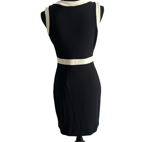 Boston Proper Elegant Black and White Sleeveless Dress. Size 8 (small) - Picture 3 of 4